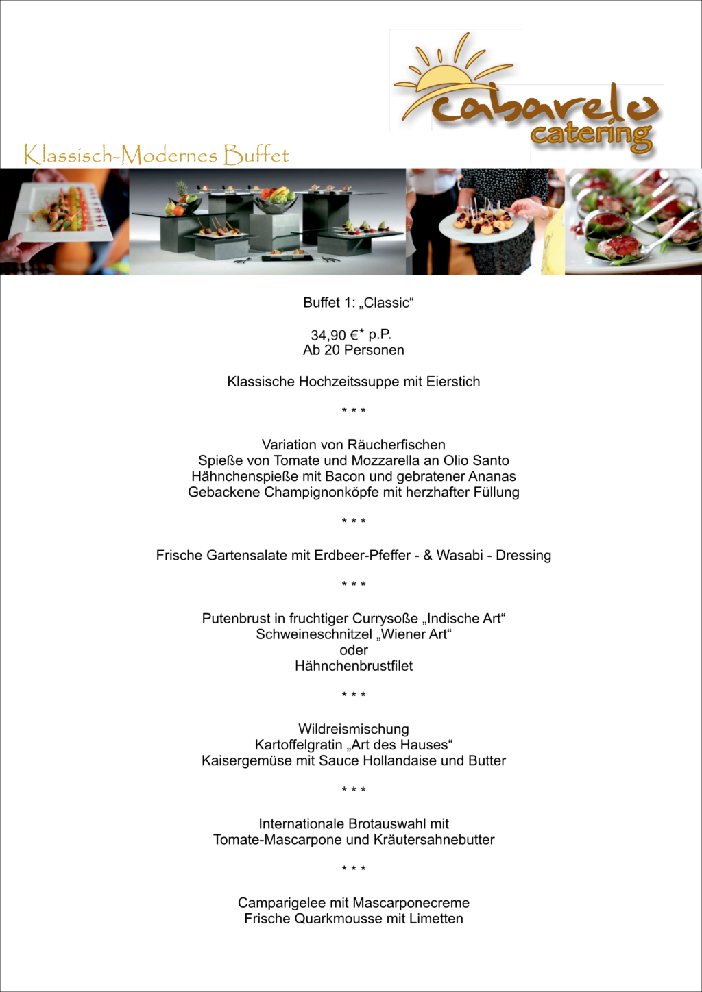 Buffet Angebot Beispiel