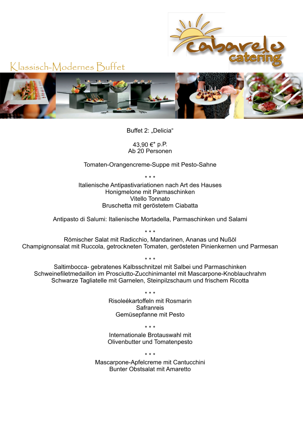 Buffet Angebot Beispiel