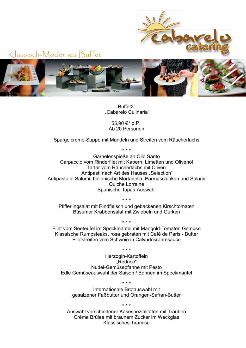 Buffet Angebot Beispiel
