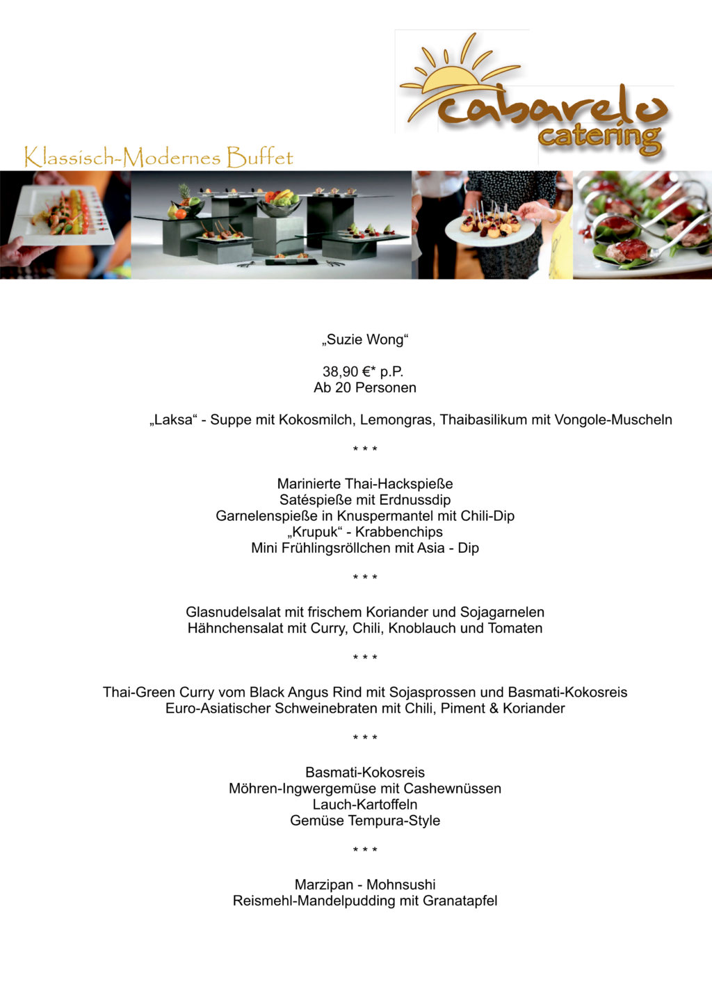 Buffet Angebot Beispiel