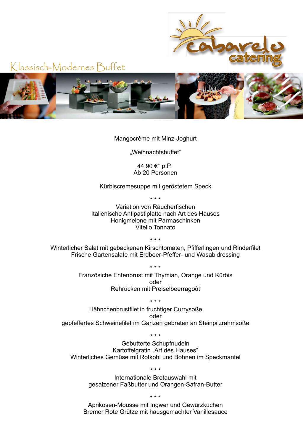 Buffet Angebot Beispiel